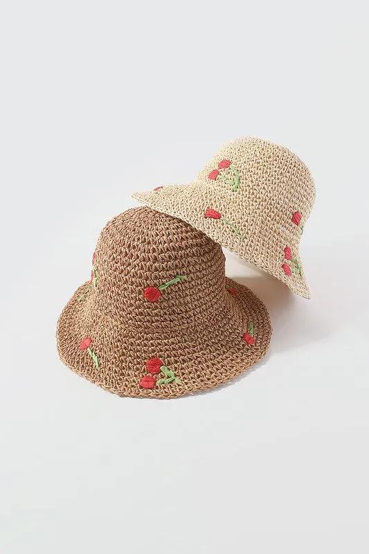 Crochet Raffia Bucket Hat