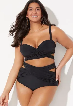 Cup Sized Wrap Underwire Bikini Set