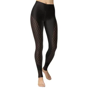 Dark Mesh Print Yoga Leggings