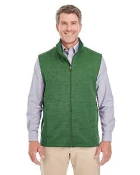 Devon & Jones Newbury Melange Fleece Vest DG797 Forest Heather