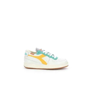 Diadora - Sneakers Bas Mi Bask Row C - White/Banana - Mixte