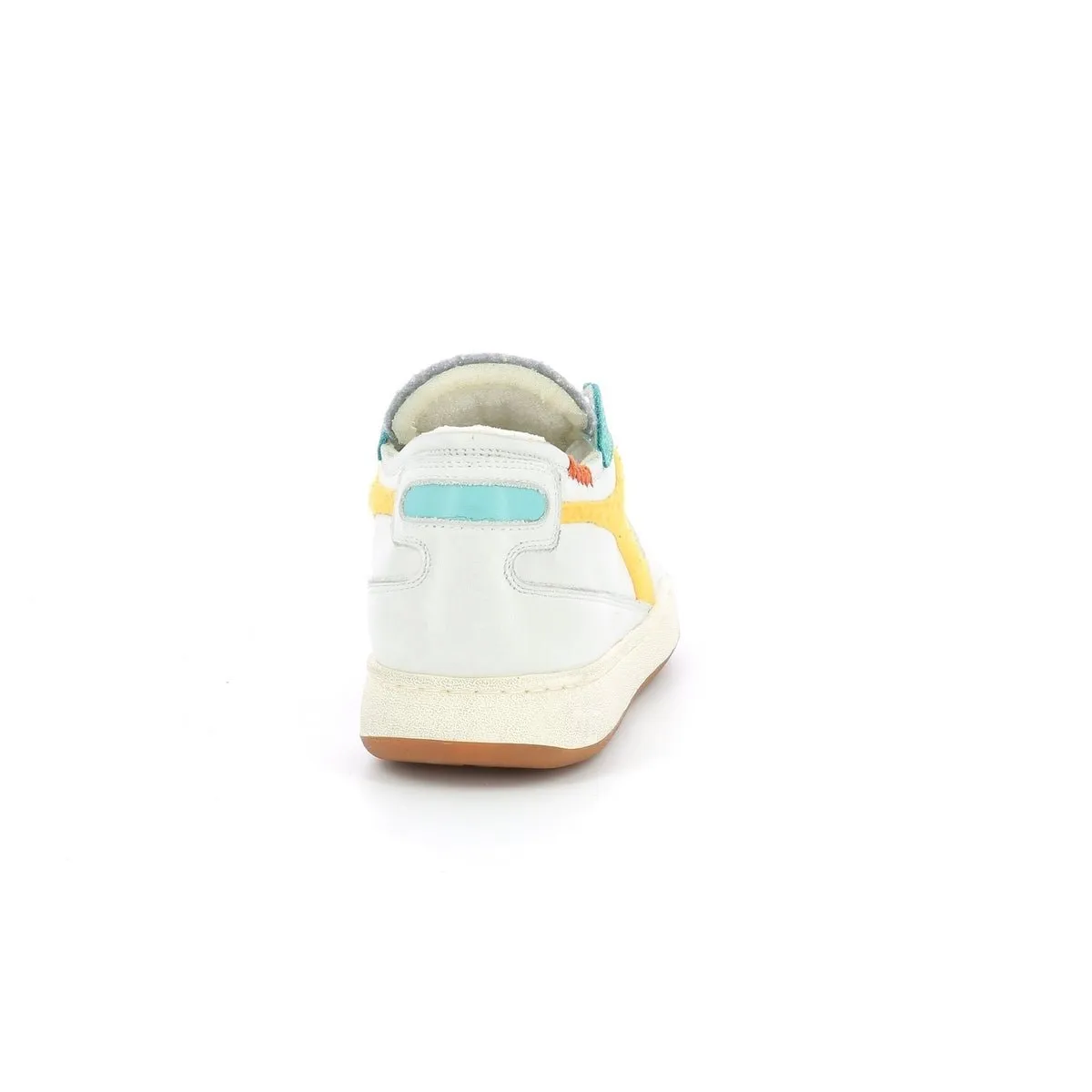 Diadora - Sneakers Bas Mi Bask Row C - White/Banana - Mixte