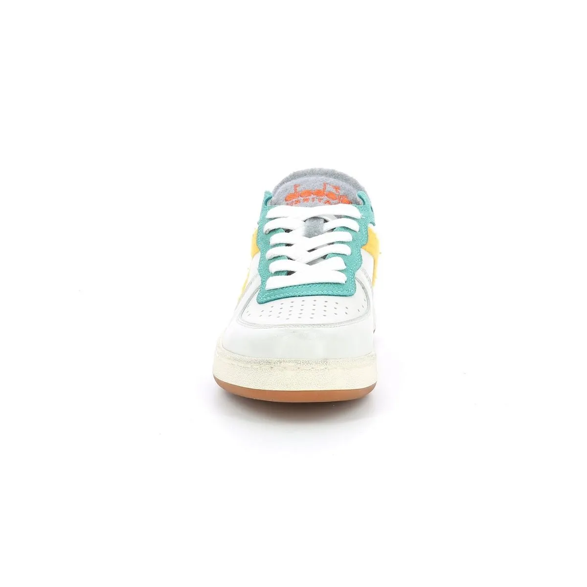 Diadora - Sneakers Bas Mi Bask Row C - White/Banana - Mixte