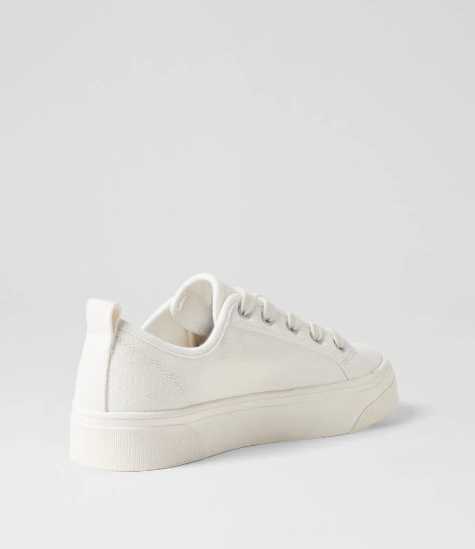 DIANA FERRARI Daelin White Canvas Sneakers