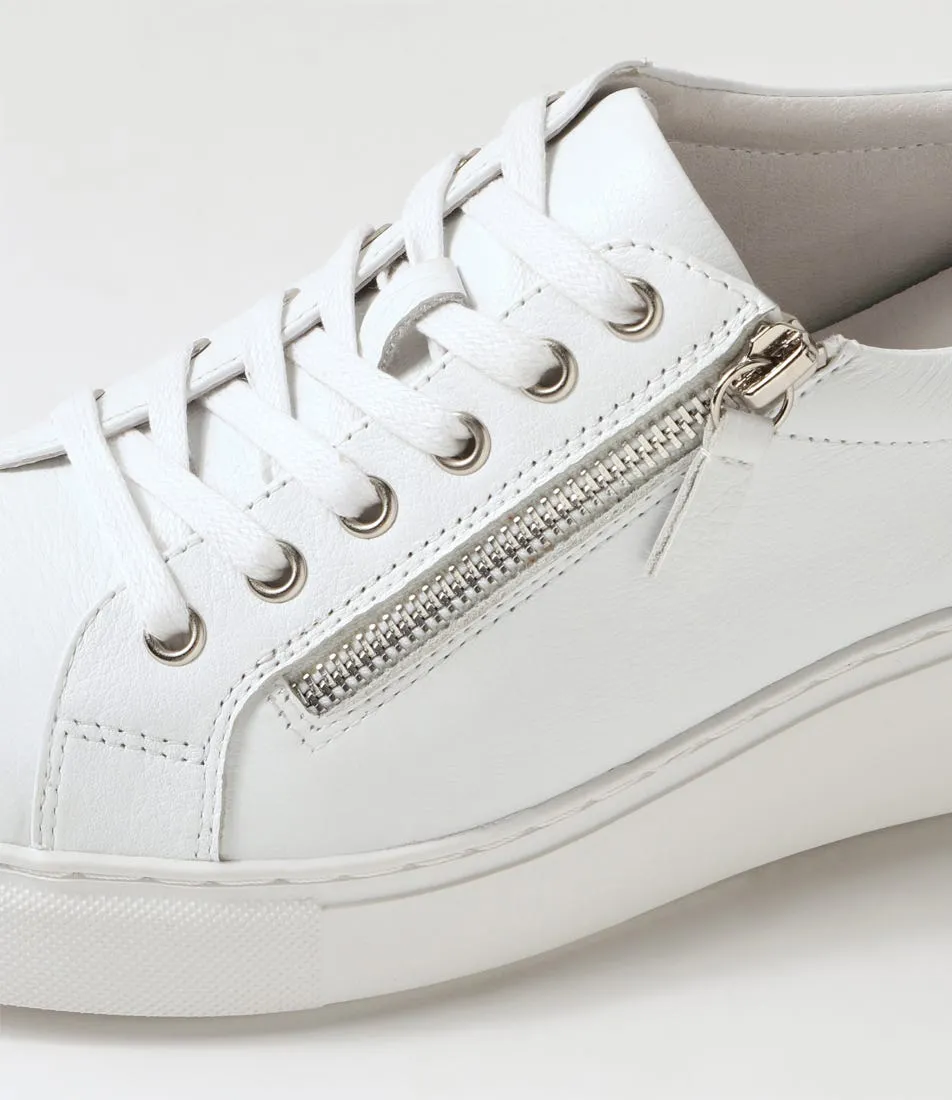 DJANGO & JULIETTE Yanji White Leather Sneakers