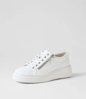 DJANGO & JULIETTE Yanji White Leather Sneakers