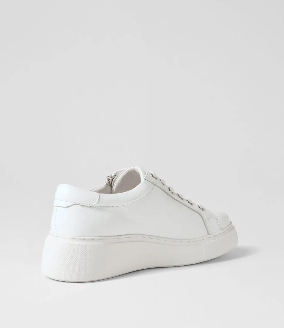 DJANGO & JULIETTE Yanji White Leather Sneakers