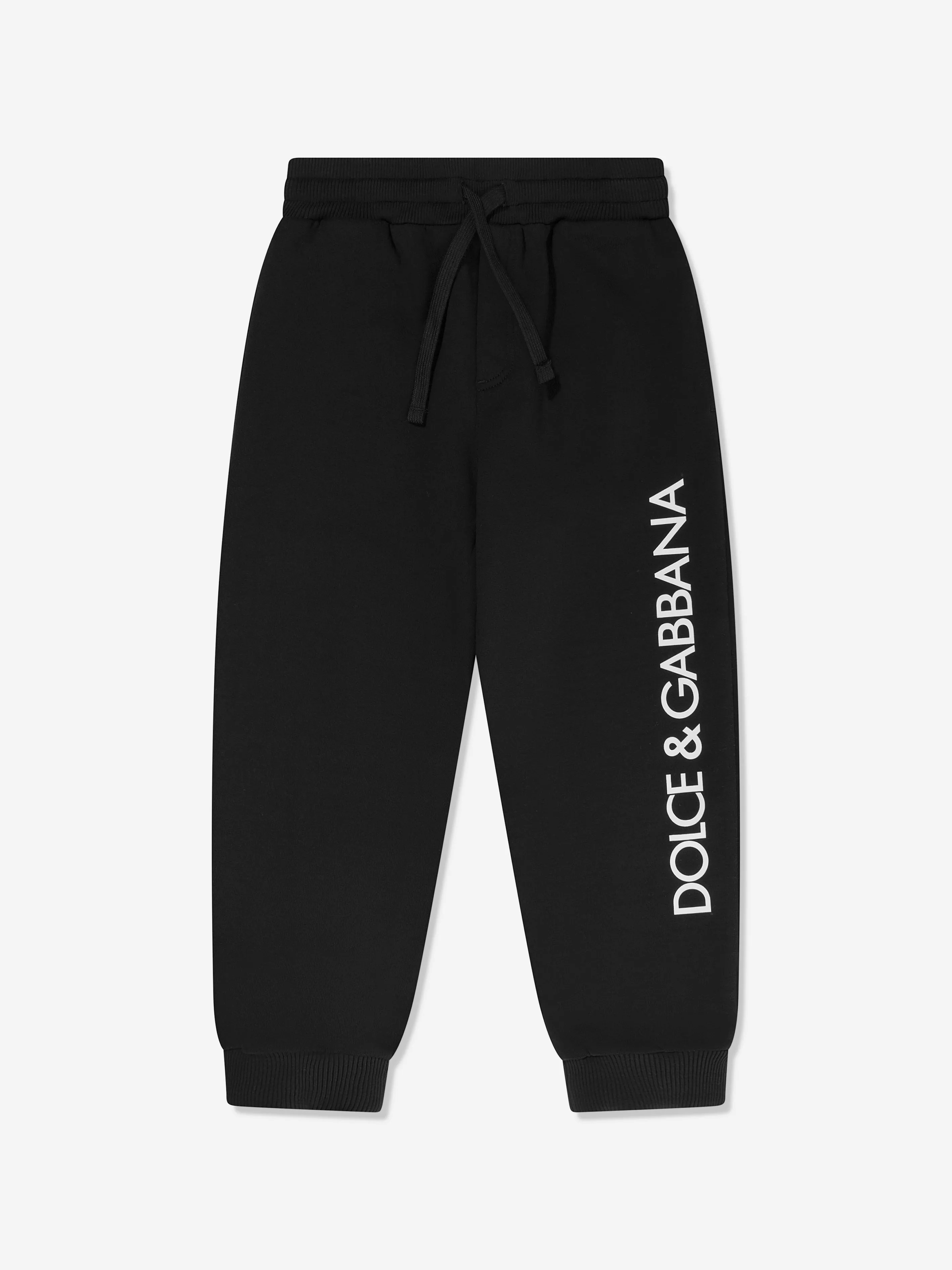 Dolce & Gabbana Boys Logo Joggers in Black