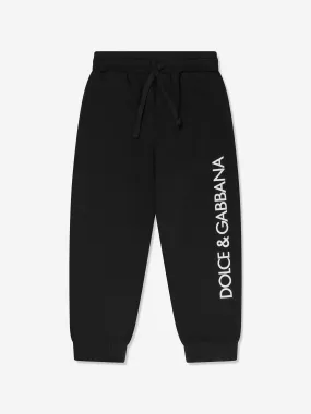 Dolce & Gabbana Boys Logo Joggers in Black