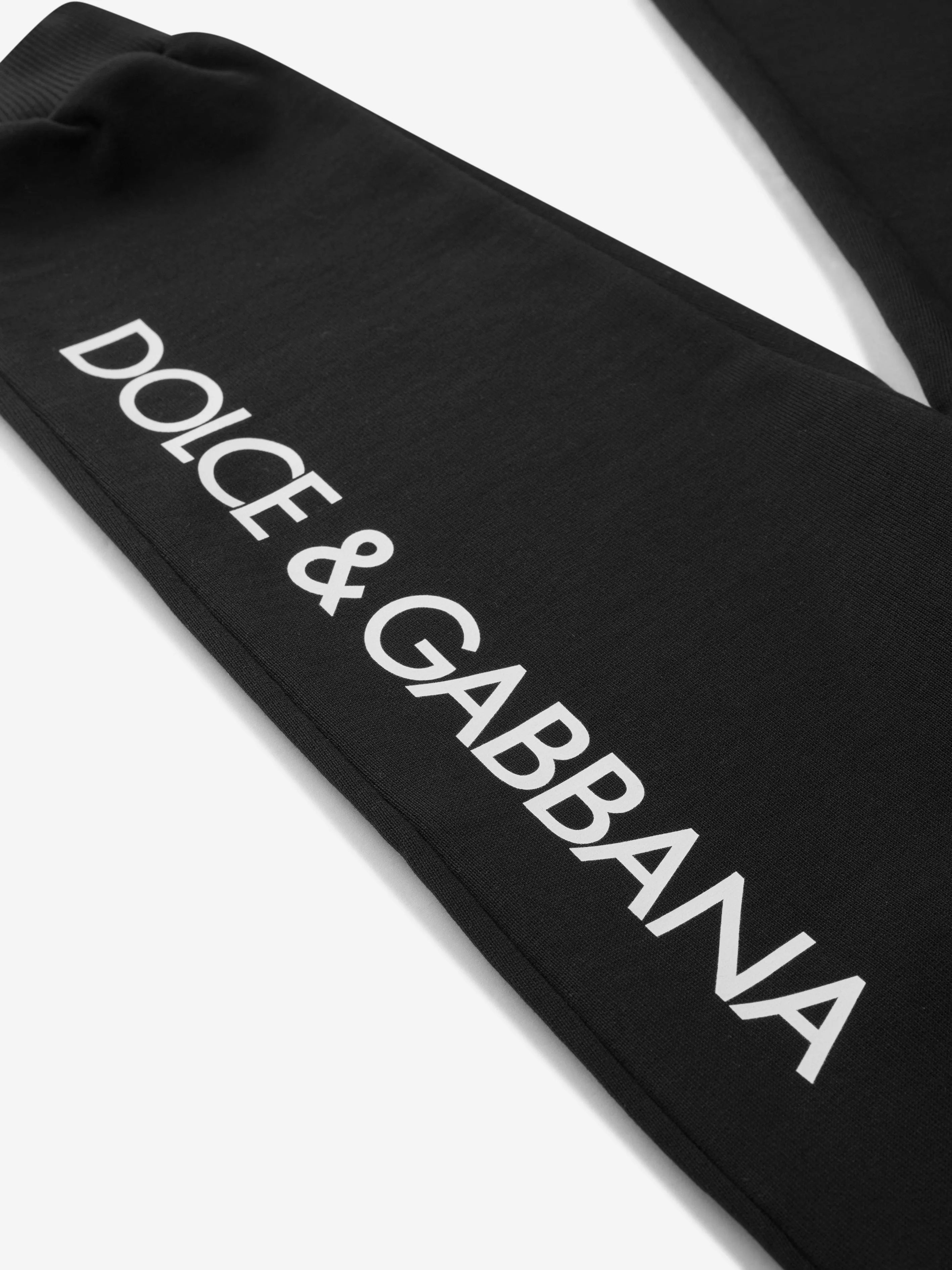 Dolce & Gabbana Boys Logo Joggers in Black