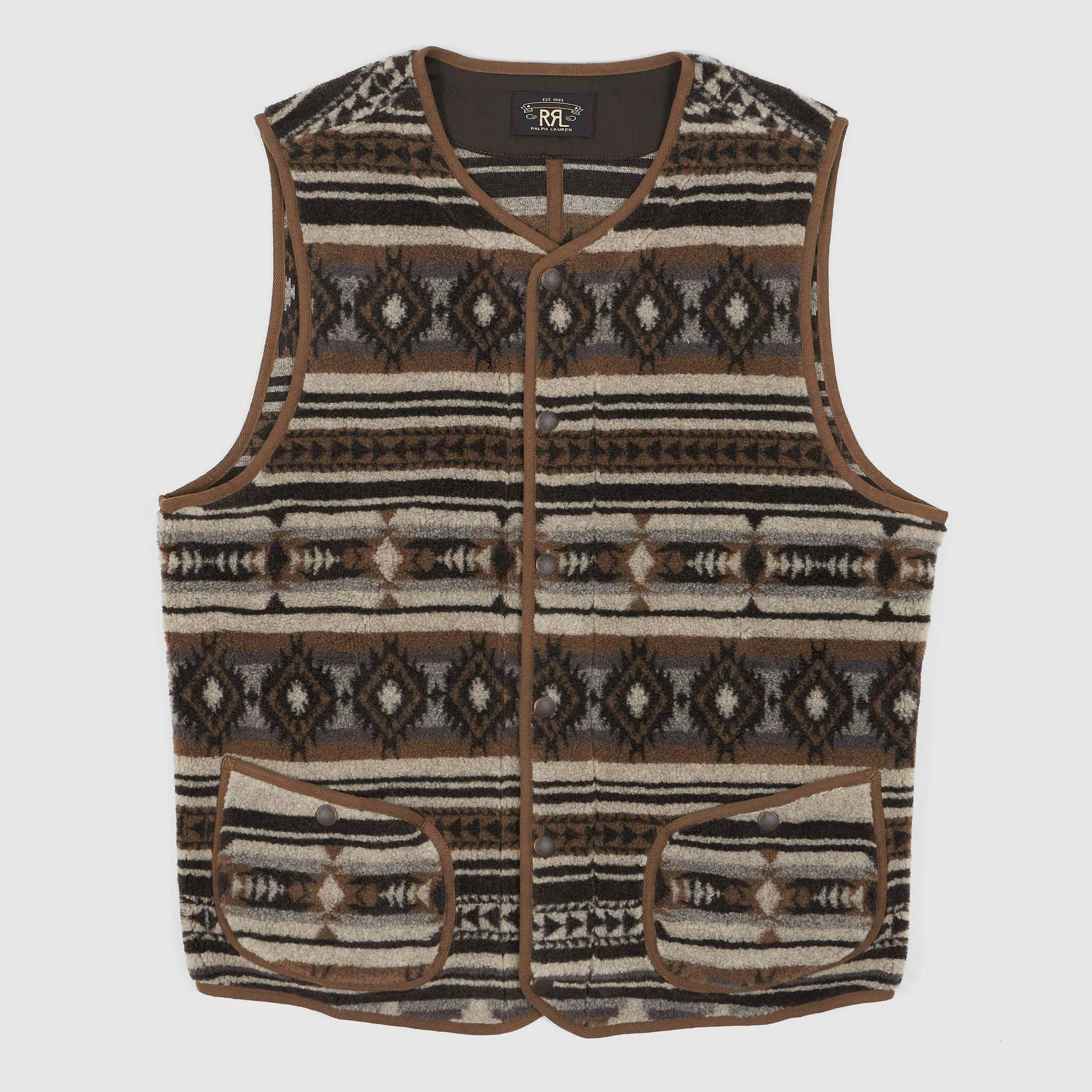 Double RL Jacquard Pile Fleece Vest