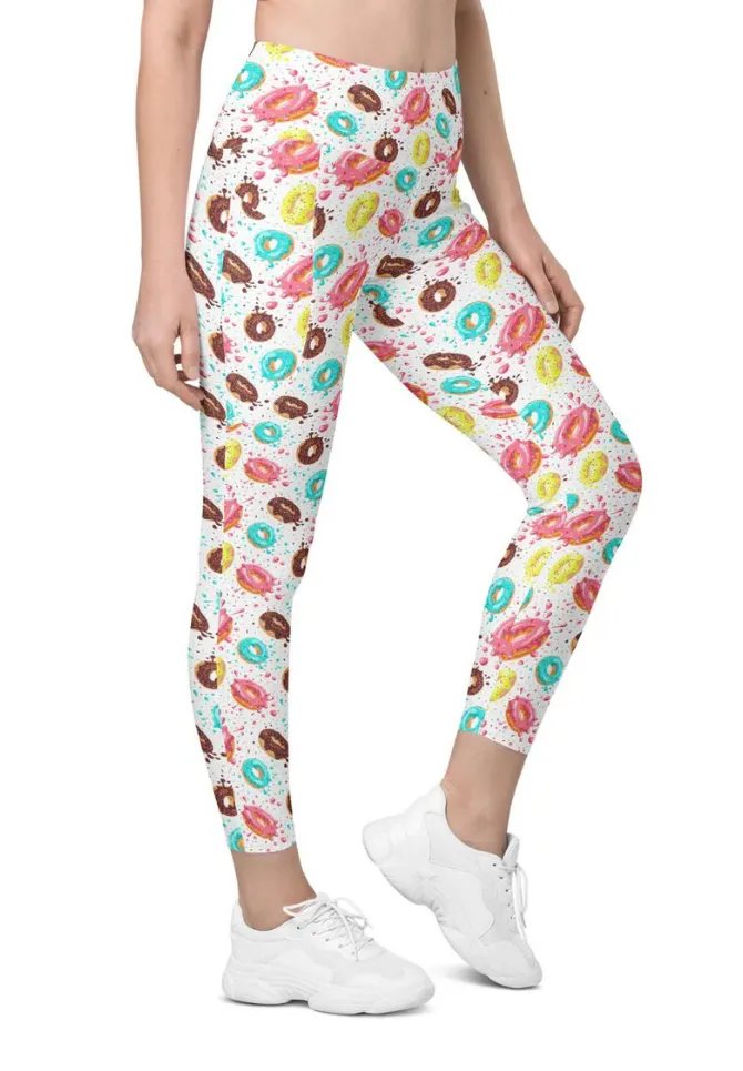 Doughnut Pattern Leggings With Pockets