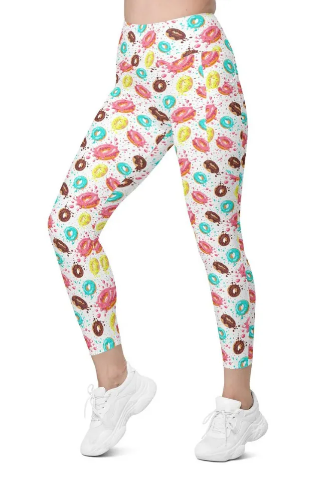 Doughnut Pattern Leggings With Pockets