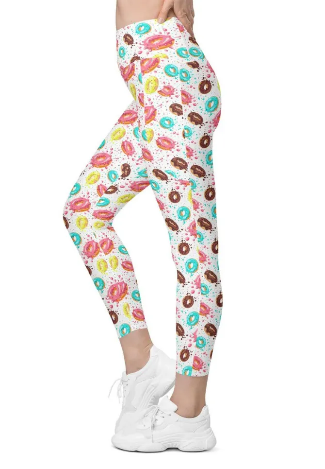 Doughnut Pattern Leggings With Pockets