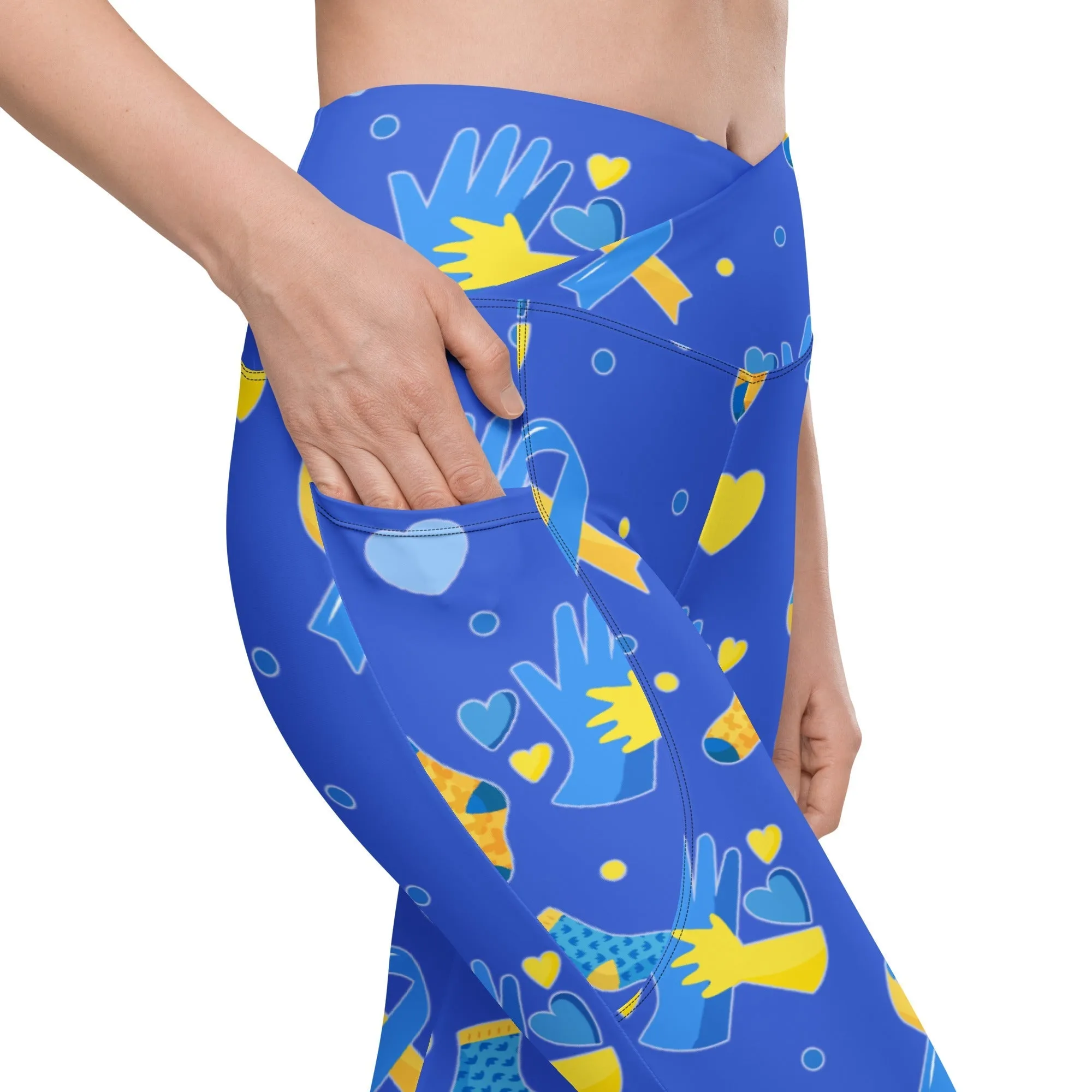 Down Syndrome Awareness Crossover Leggings With Pockets