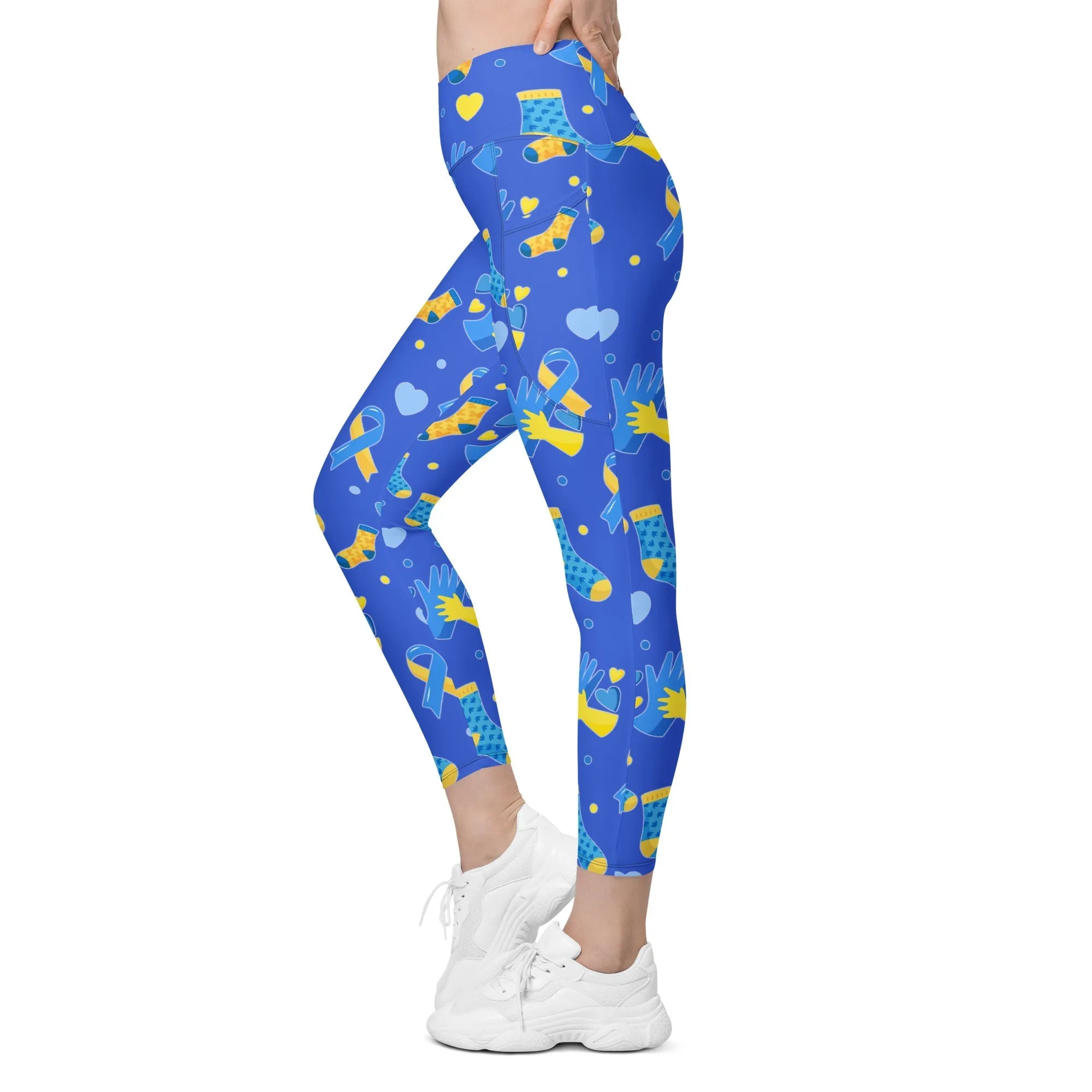 Down Syndrome Awareness Crossover Leggings With Pockets