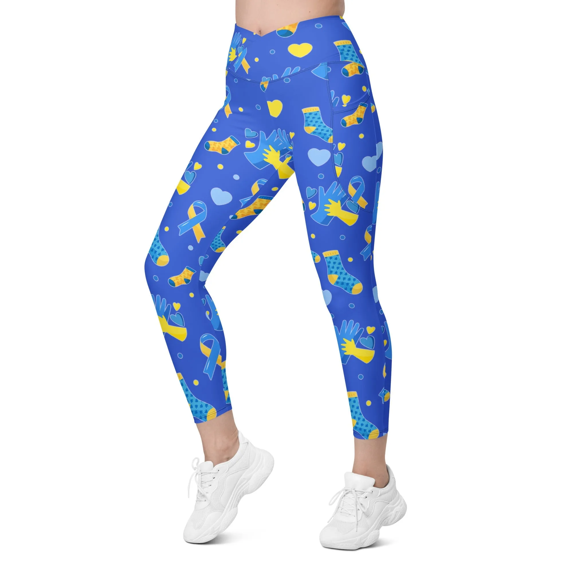 Down Syndrome Awareness Crossover Leggings With Pockets