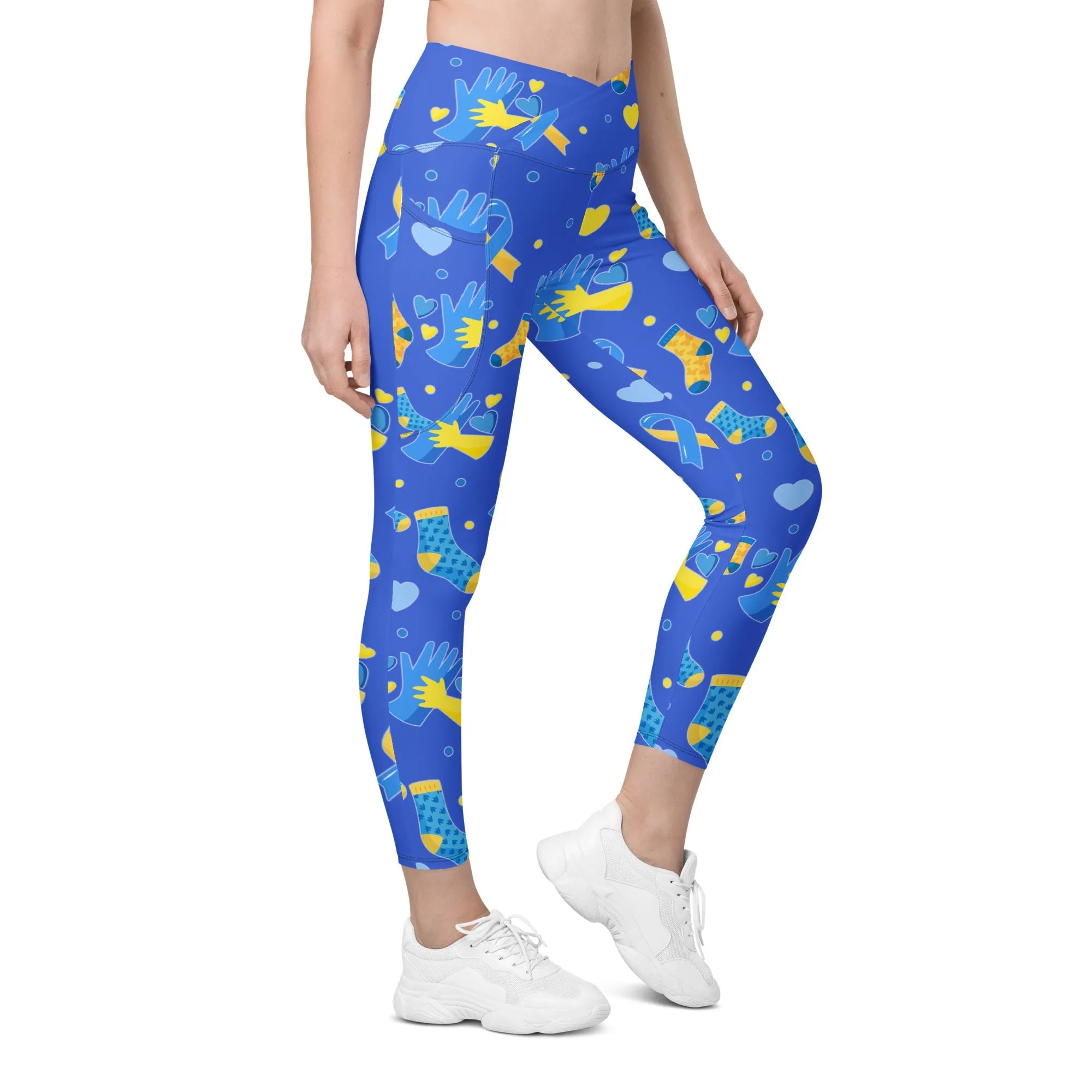 Down Syndrome Awareness Crossover Leggings With Pockets