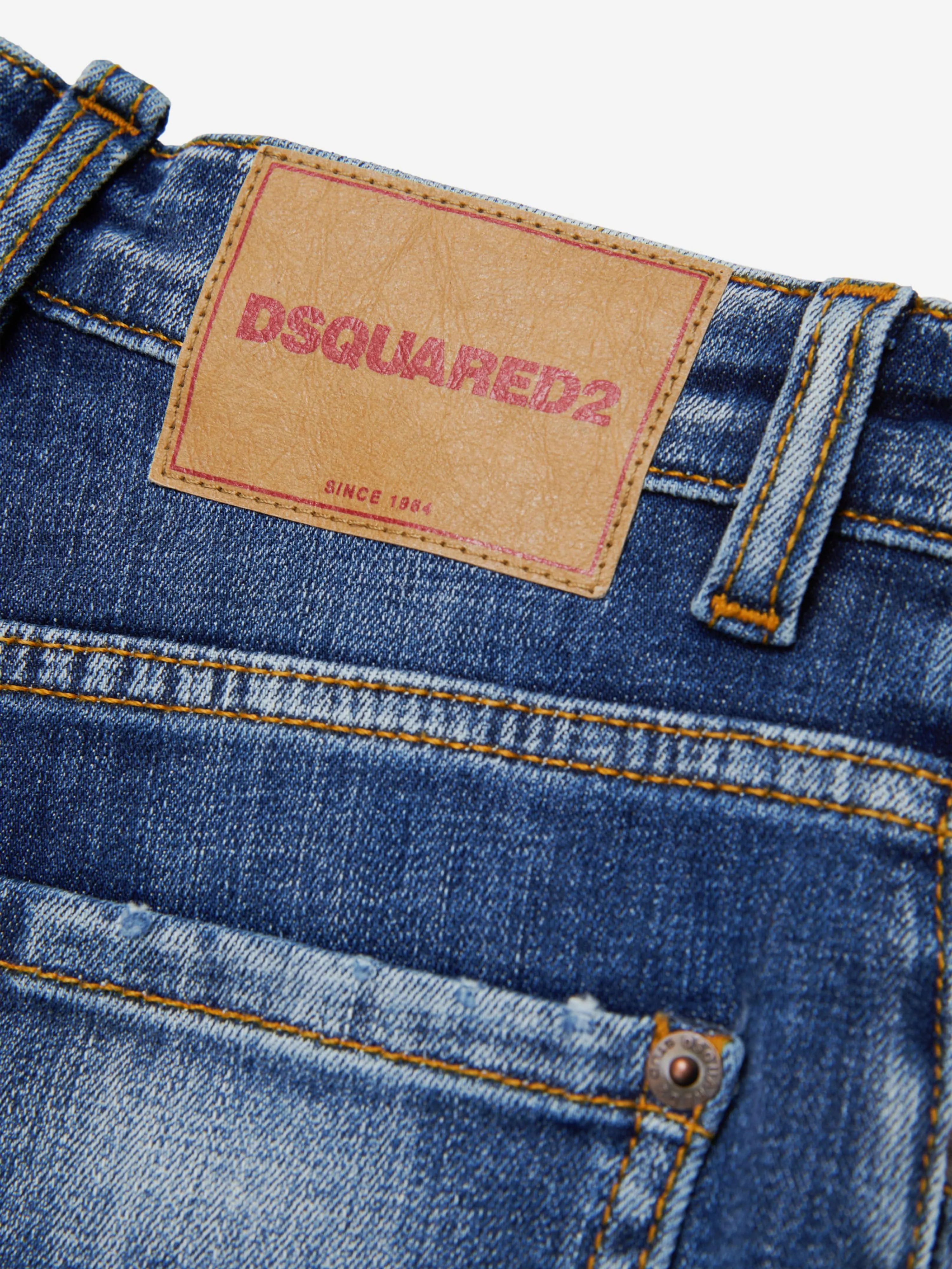 Dsquared2 Kids Regular Fit Jeans in Blue