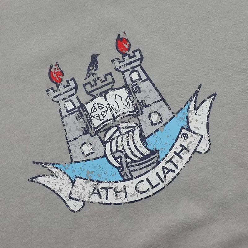 Dublin GAA Men's Highlander Ath Cliath Fleece Pullover Hoodie Grey