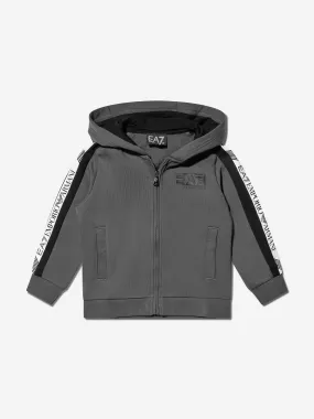 EA7 Emporio Armani Boys Train Logo Tape Zip Up Hoodie