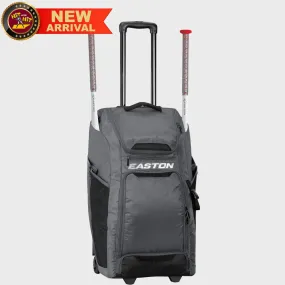 EASTON CATCHER'S WHEELED BAG: CHARCOAL