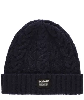 Ecoalf Navy Braid Beanie Hat | Jules B