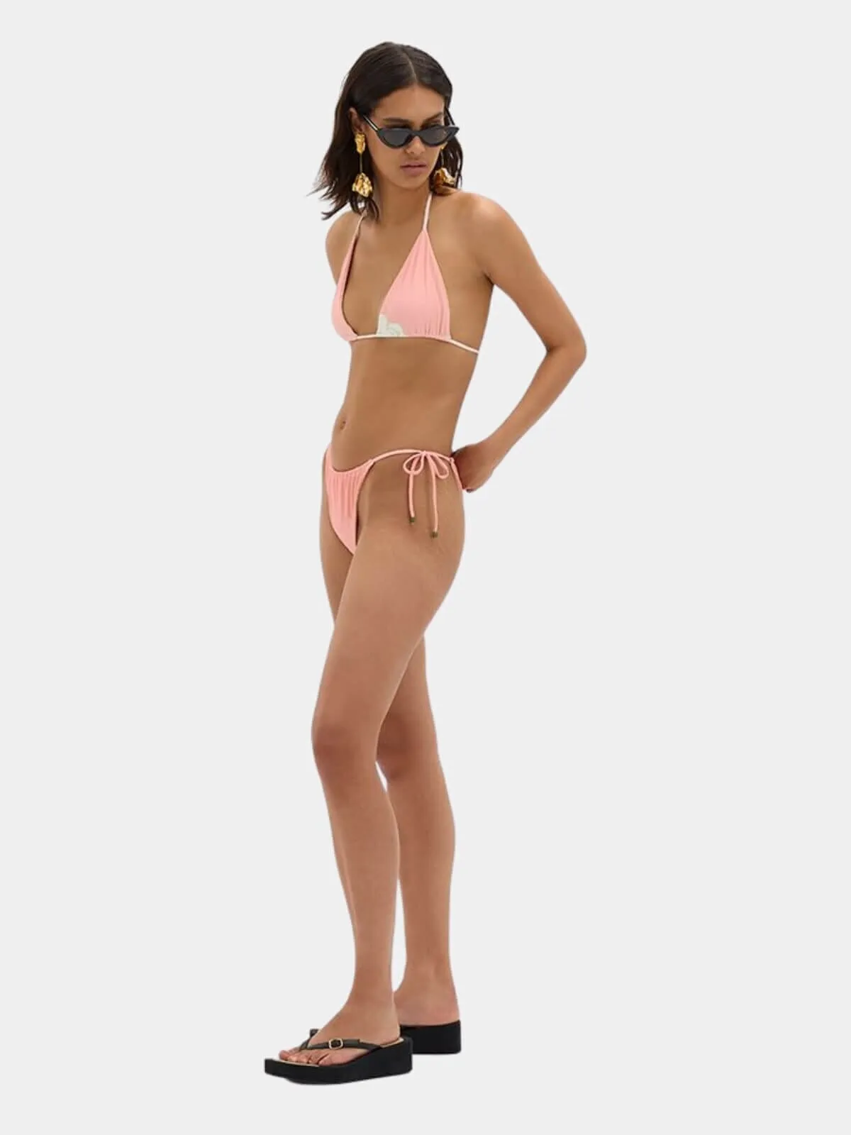 Eden Scene Reversible Bikini Top - Pink