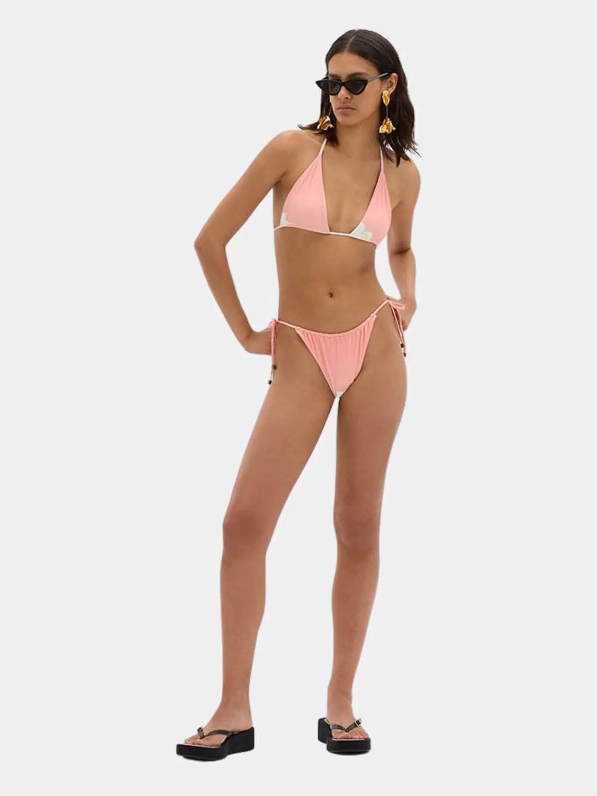 Eden Scene Reversible Bikini Top - Pink