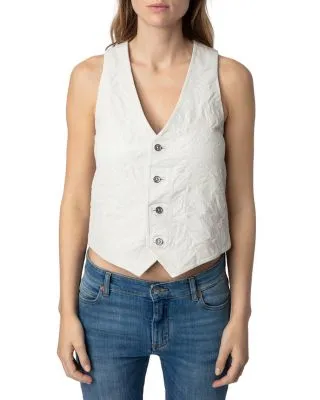 Emilie Cuir Froisse Leather Vest