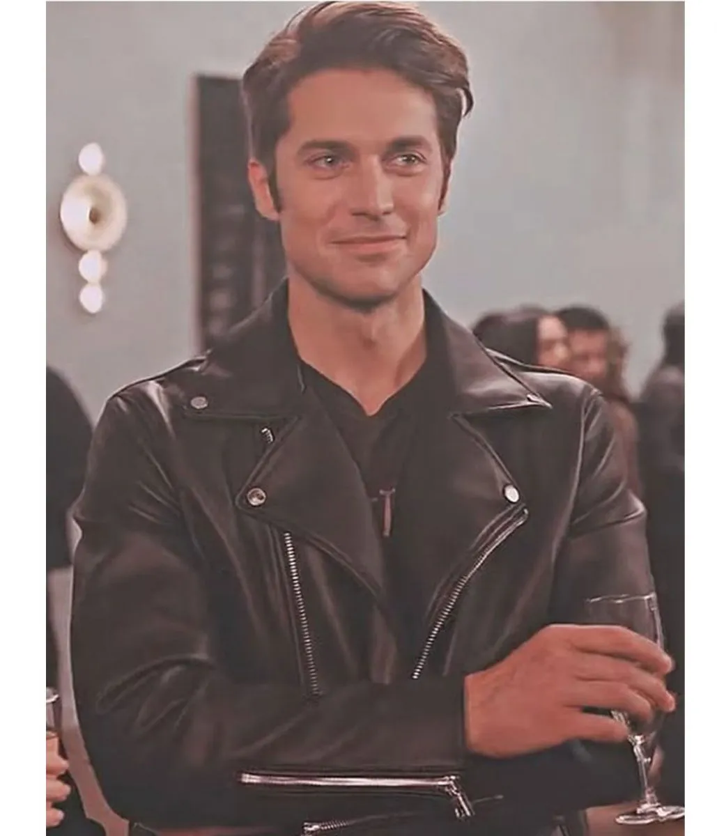 Emily in Paris S02 Lucas Bravo Biker Leather Jacket