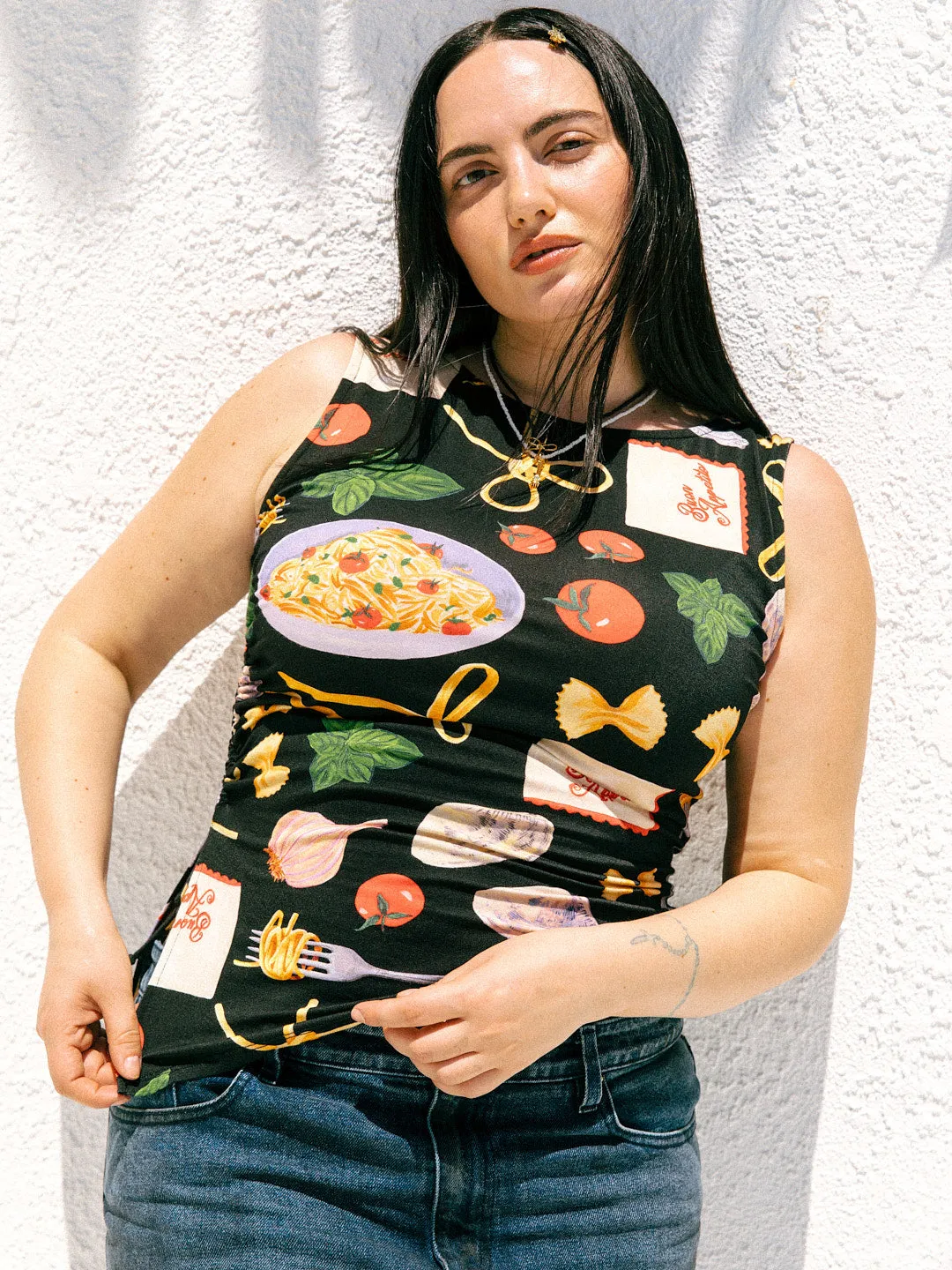 Erin Tank - Buon Appetito Black