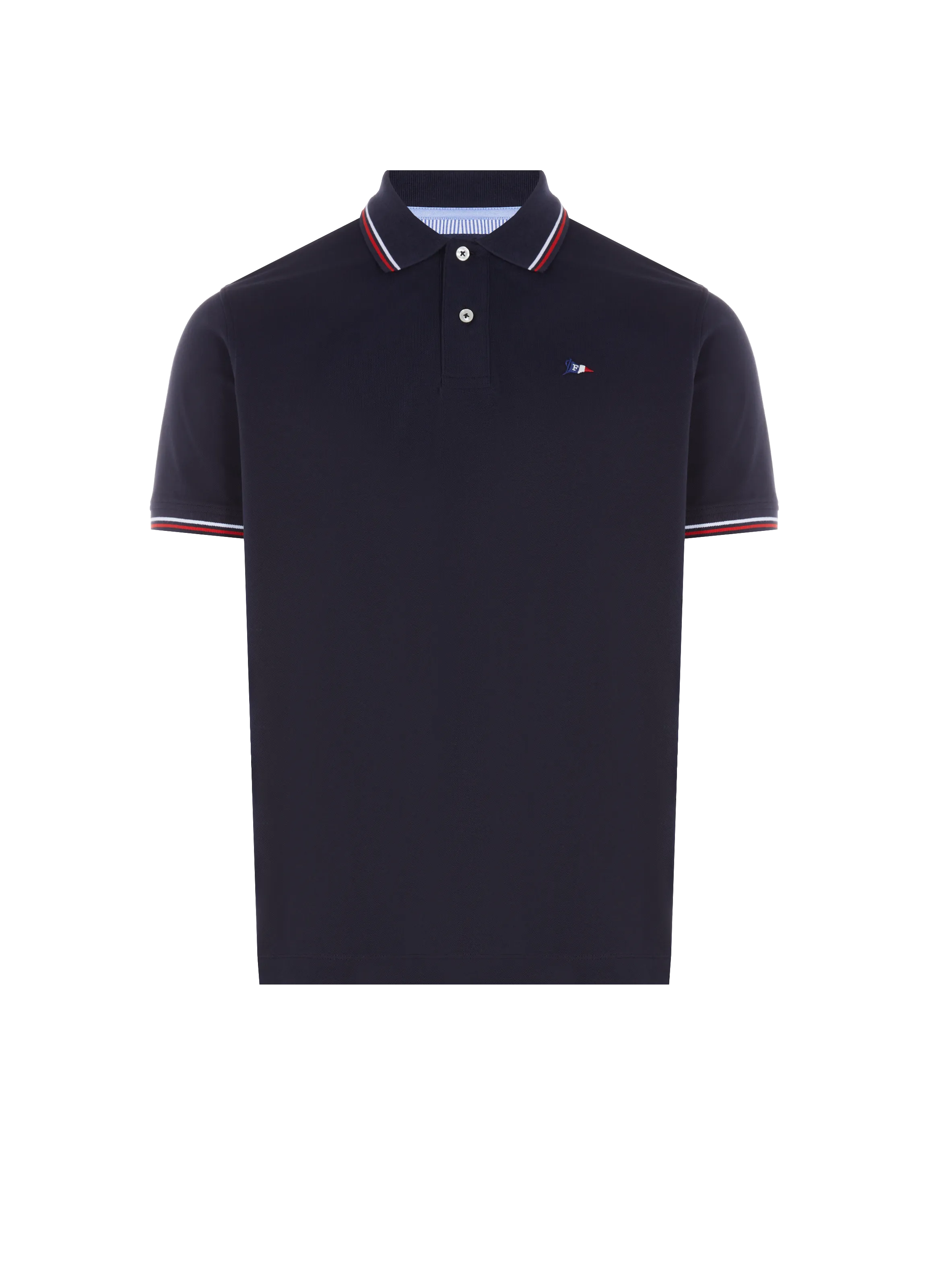 FACONNABLE  Plain cotton polo shirt - Blue