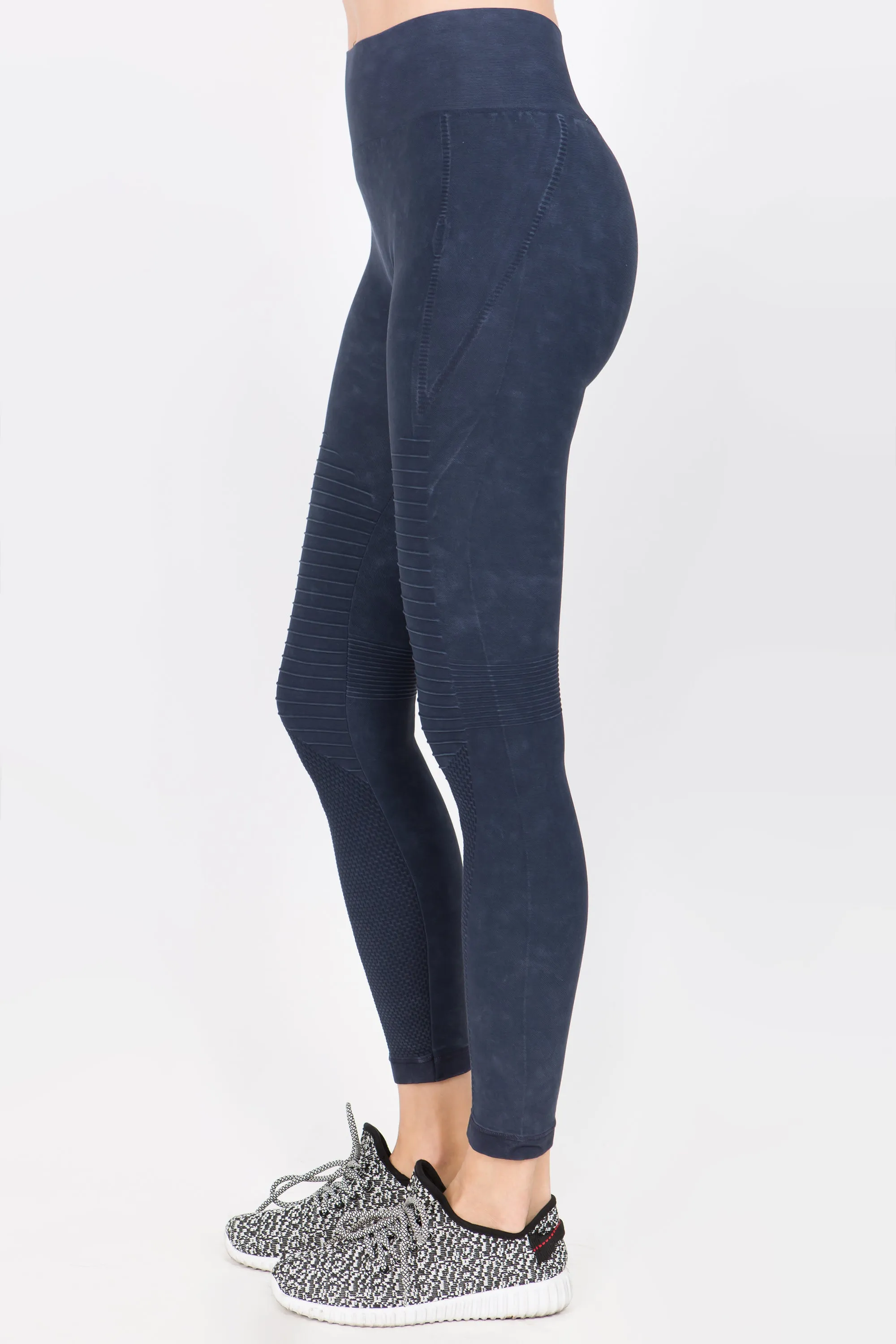 Fallin' Vintage Washed Moto Leggings