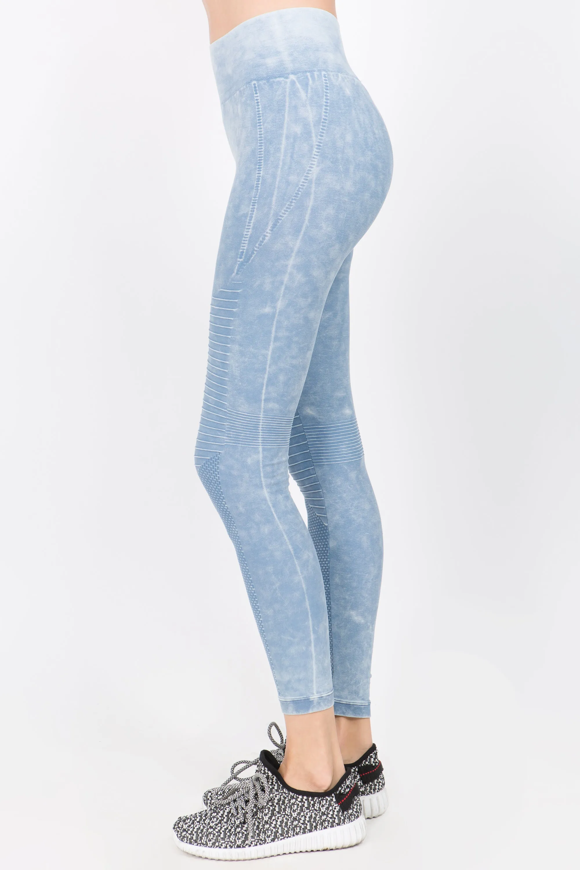 Fallin' Vintage Washed Moto Leggings