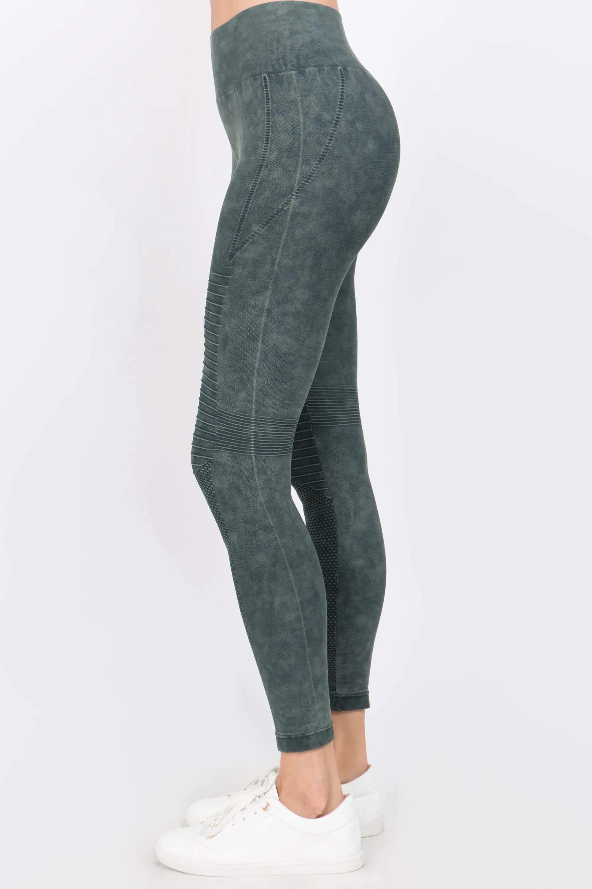 Fallin' Vintage Washed Moto Leggings