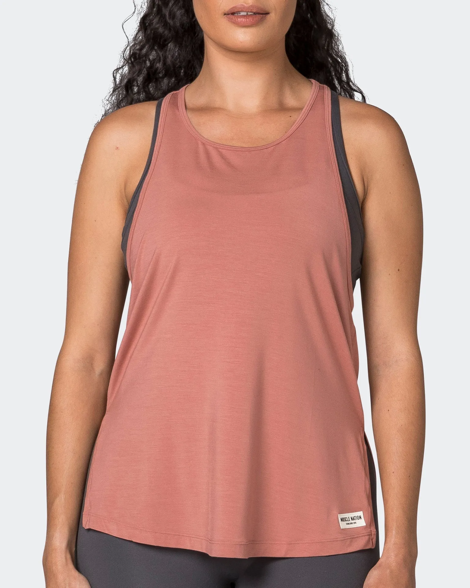 Faster Gym Tank - Powdered Pink