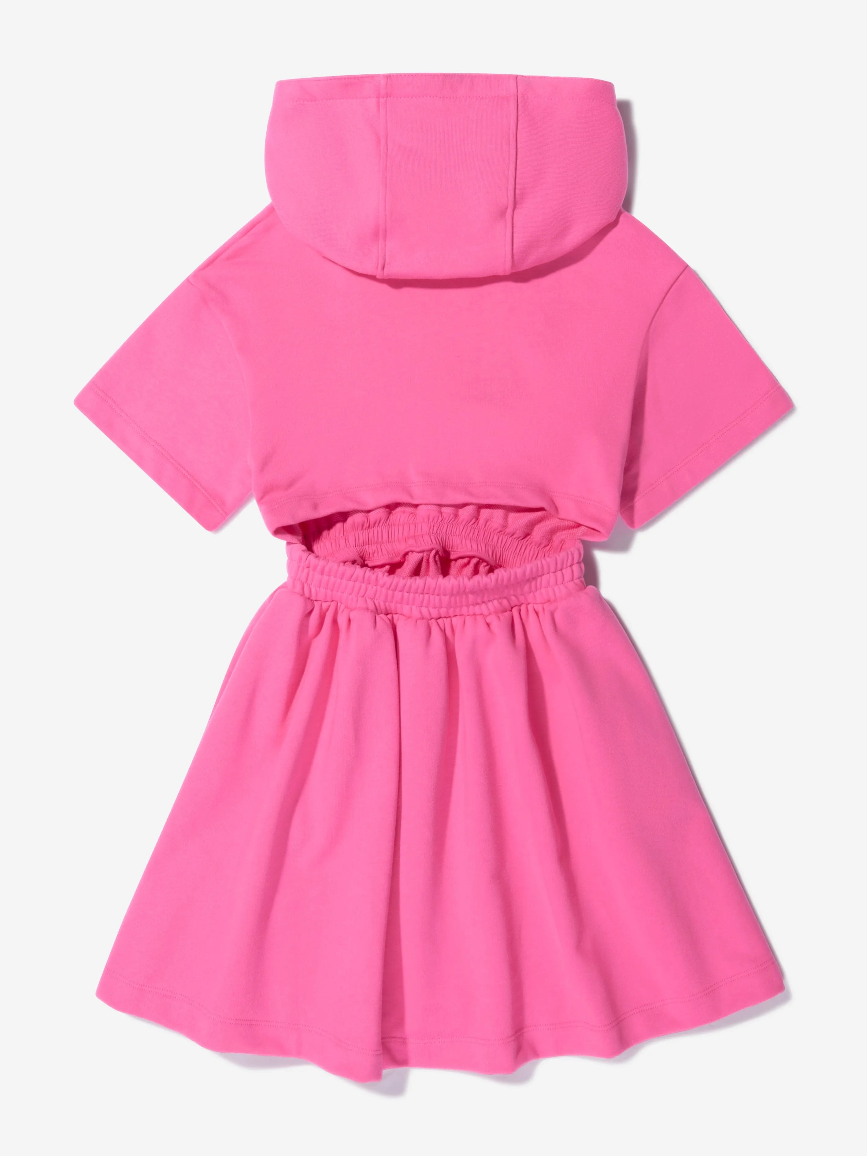 Fendi Girls Cotton Hooded Logo Dress