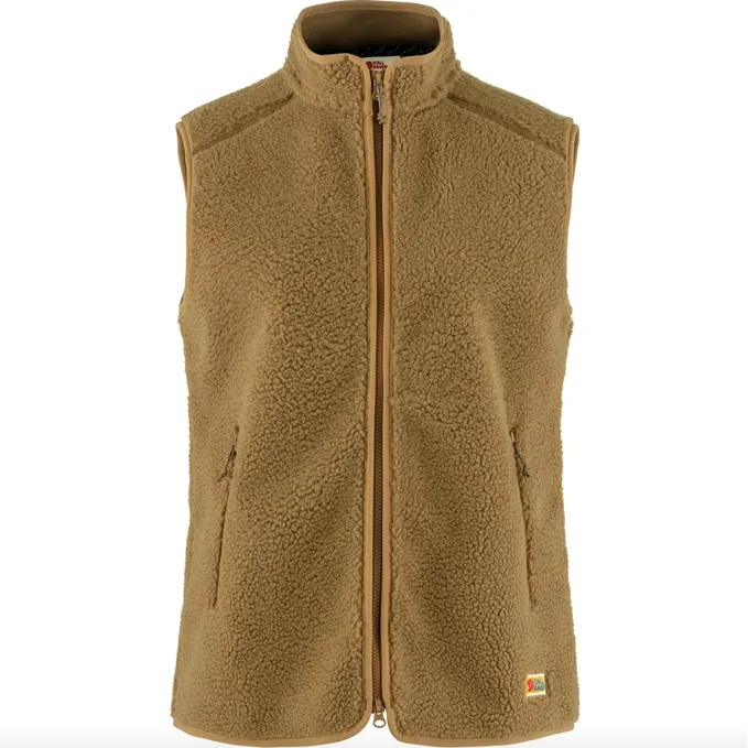 Fjallraven Women's Vardag Pile Fleece Vest in Buckwheat Brown