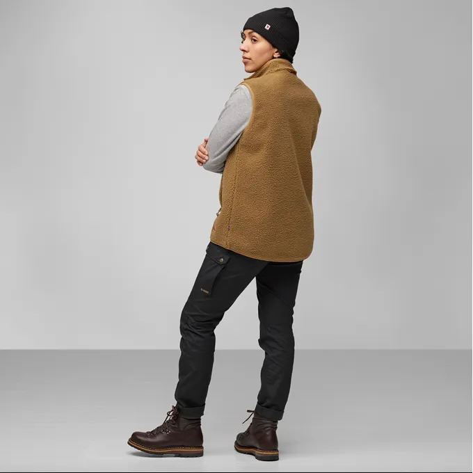 Fjallraven Women's Vardag Pile Fleece Vest in Buckwheat Brown