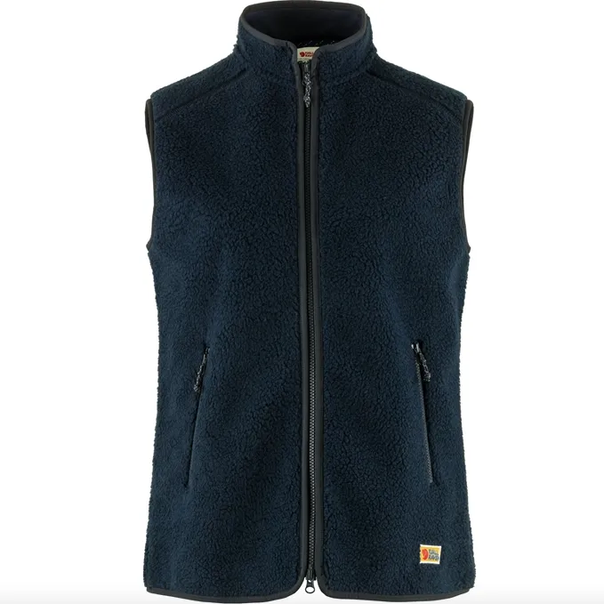 Fjallraven Women's Vardag Pile Fleece Vest in Navy