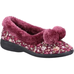 Fleet & Foster Goldfinch Ladies Slipper Burgundy