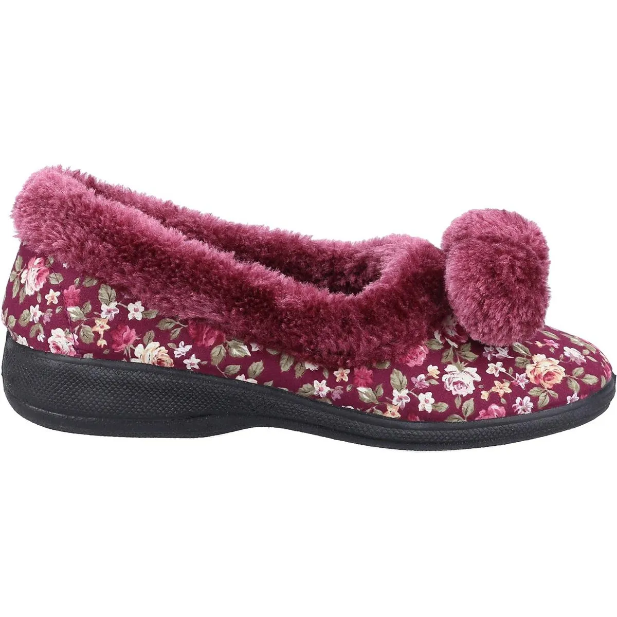 Fleet & Foster Goldfinch Ladies Slipper Burgundy