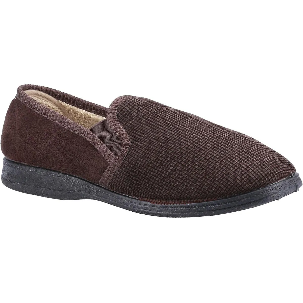 Fleet & Foster Tim Twin Gusset Slipper Brown