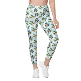 Floral Anchor Leggings With Pockets