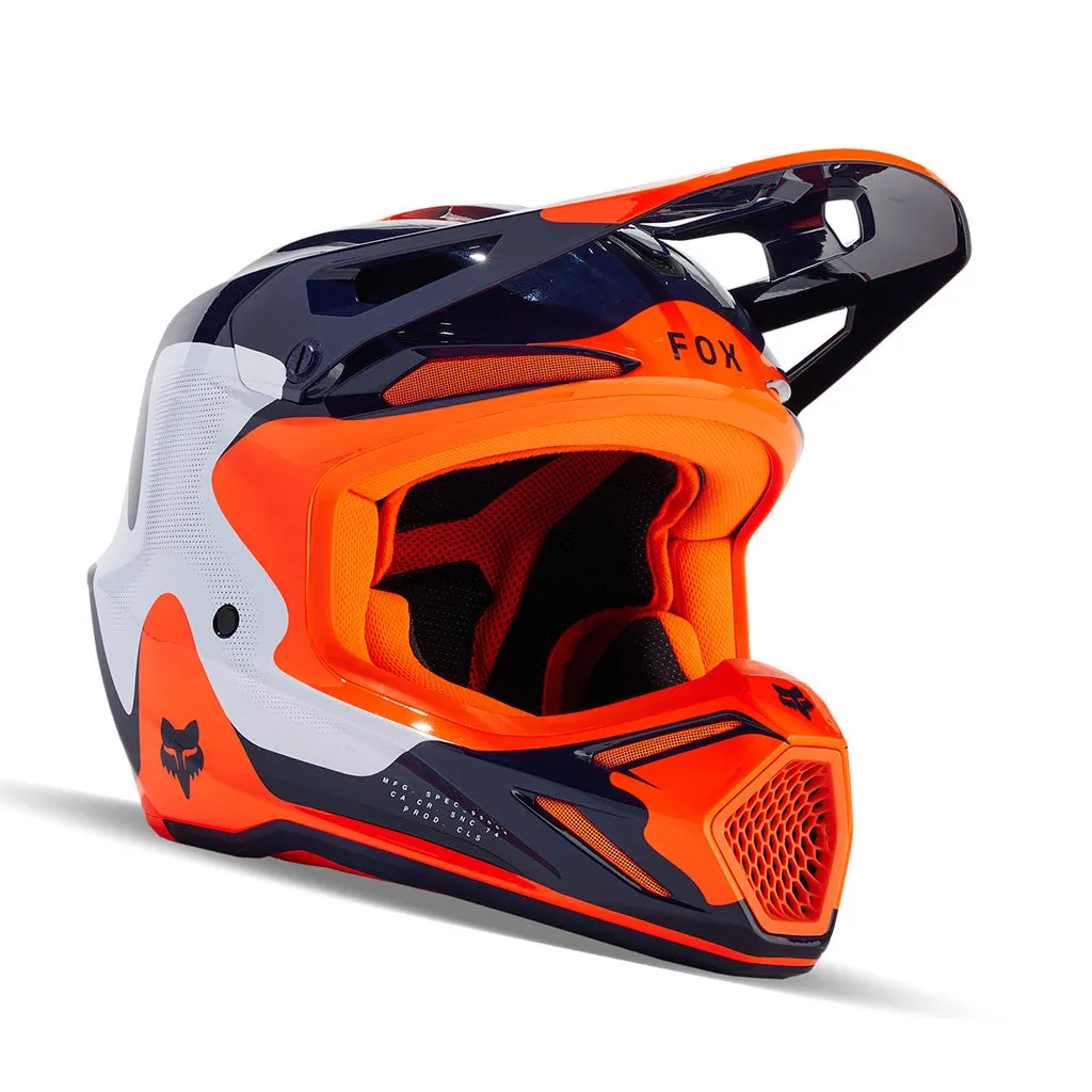 Fox - 2024 V3 Revise Navy/Orange Helmet