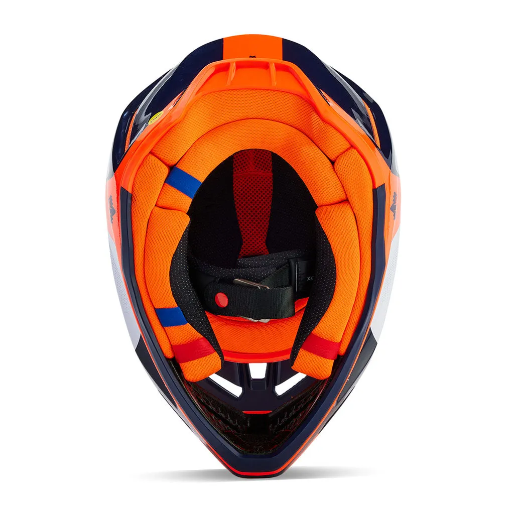 Fox - 2024 V3 Revise Navy/Orange Helmet