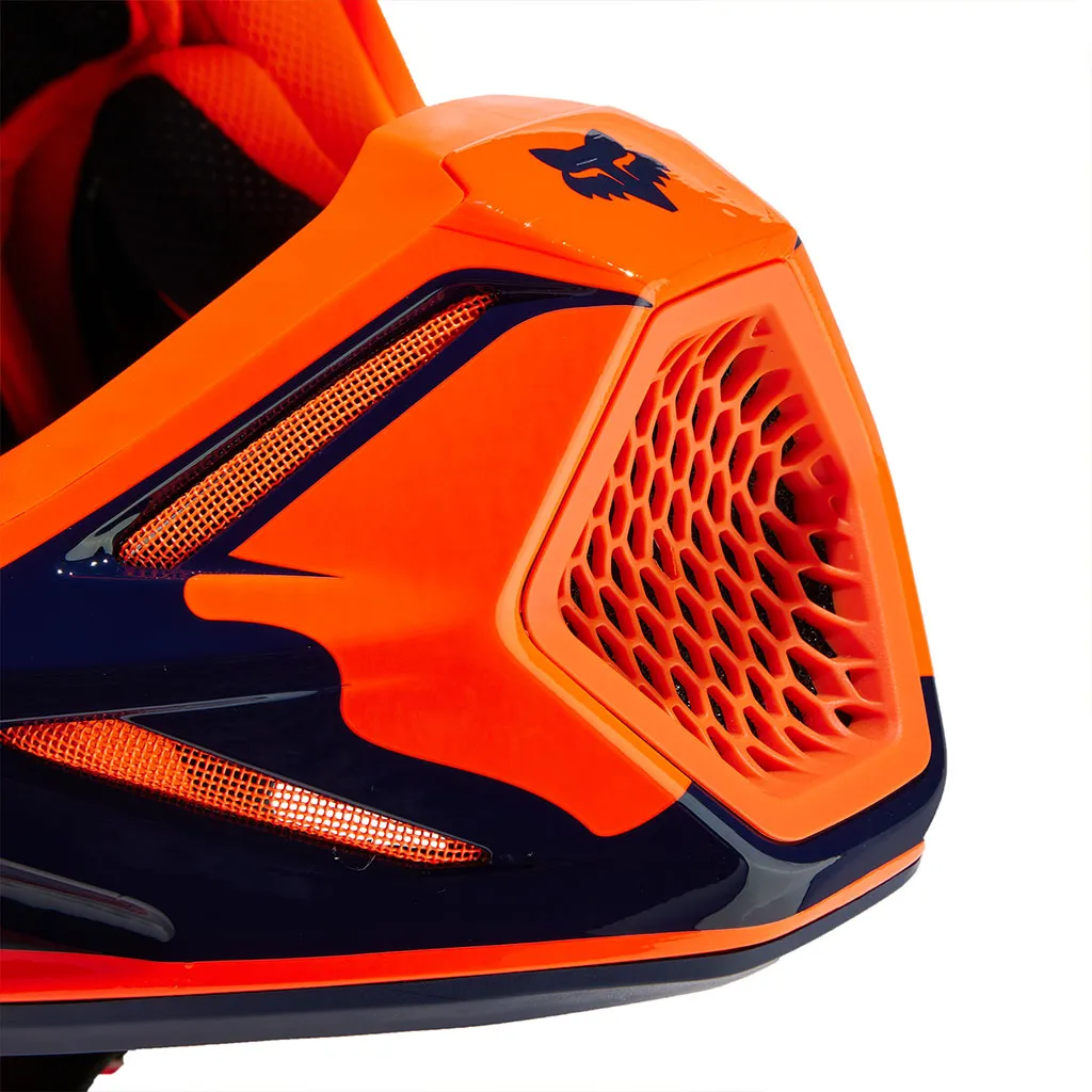 Fox - 2024 V3 Revise Navy/Orange Helmet