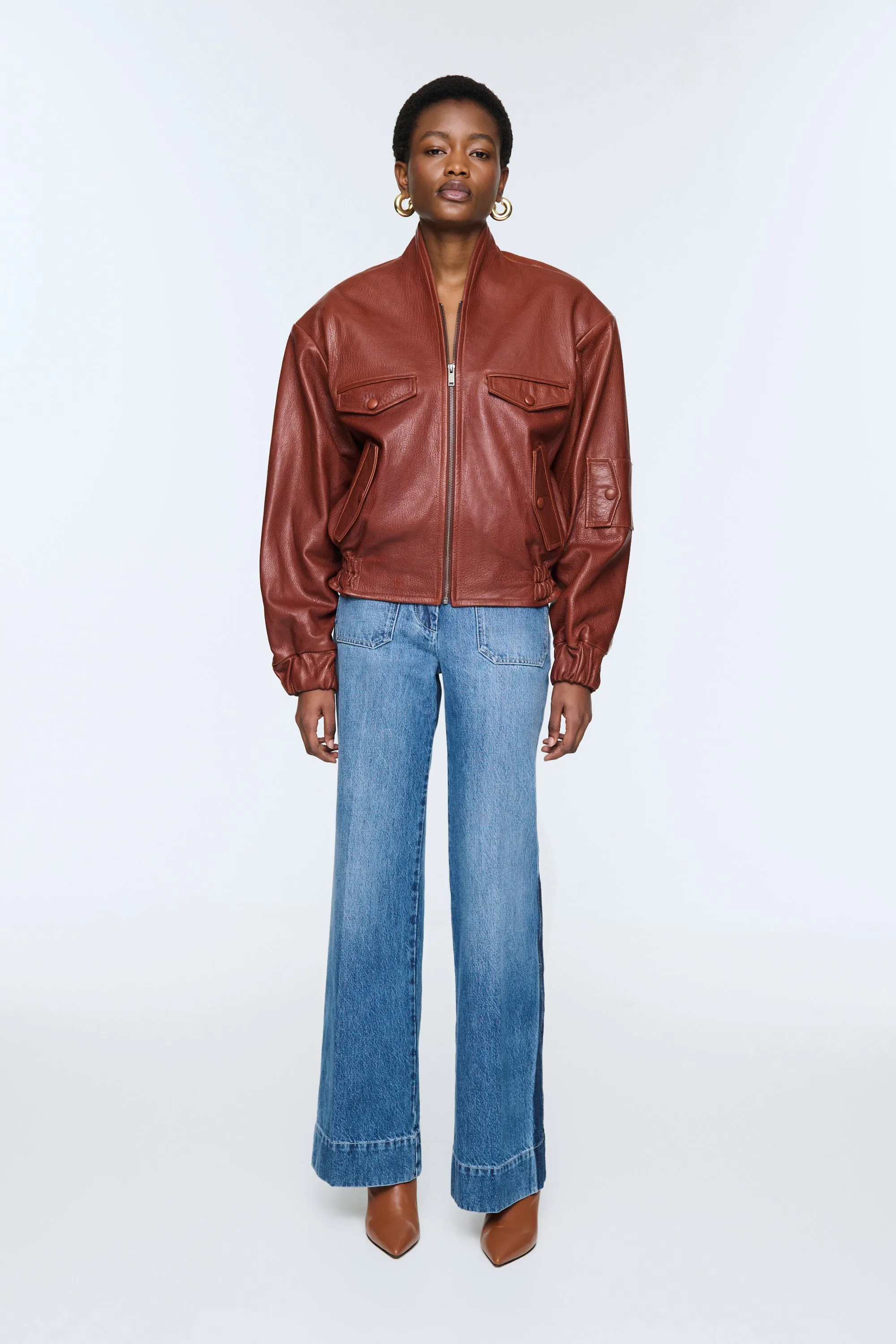 Frankie Leather Bomber