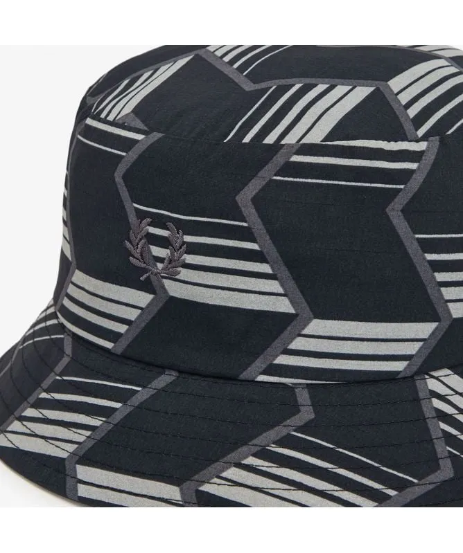 Fred Perry Chevron Stripe Bucket Hat | Black